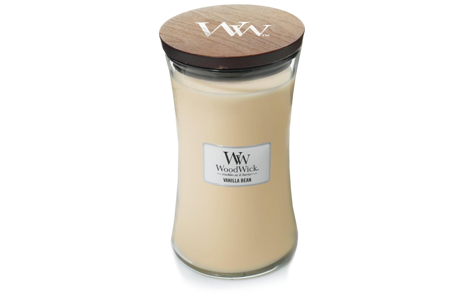WoodWick Duftkerze – Vanille – Ø 9,9 × 17,8 cm