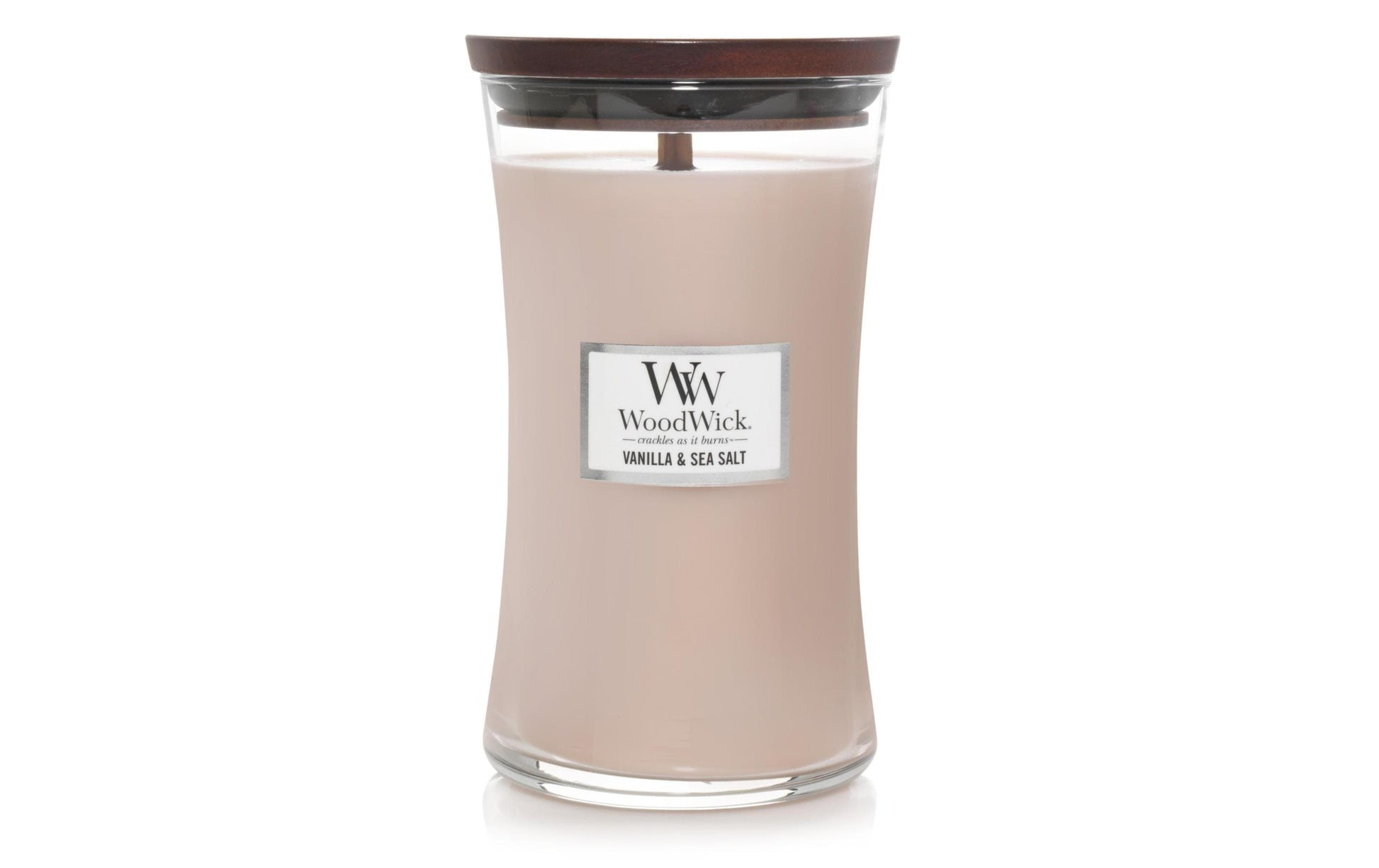 WoodWick Duftkerze – Vanille & Meersalz – Ø 10,2 × 17,8 cm
