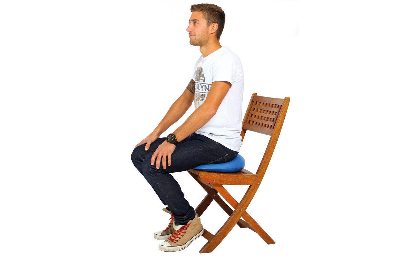 TOGU Dynair Ballkissen Keil Comfort Sitzkissen – 35 × 36 cm, Schaumstoff, Dunkelgrau