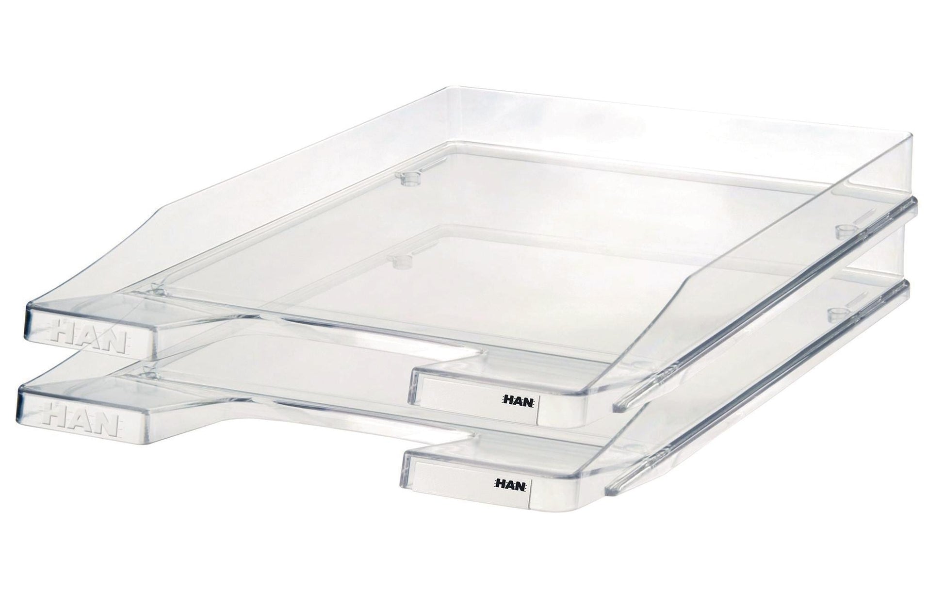 HAN JUNIOR – Briefkorb-Set für A4, Polystyrol (PS), transparent, 5er-Set, 255 × 38 × 348 mm
