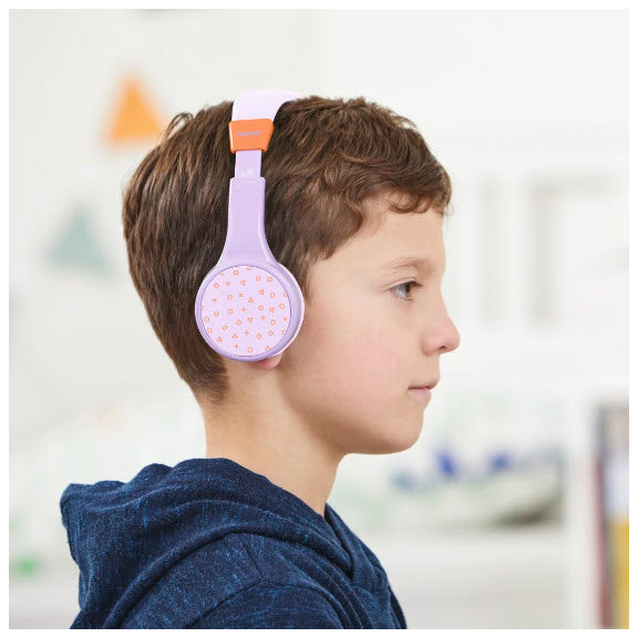 Hama Teens Guard II – On-Ear Headset – Bluetooth, Lautstärkebegrenzung 85 dB – Lila/Orange – bis 50 h