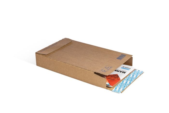 Brieger Versandverpackung – für B5, bis 50 mm, selbstklebend, braun, Aufreissband – 1 Stk.