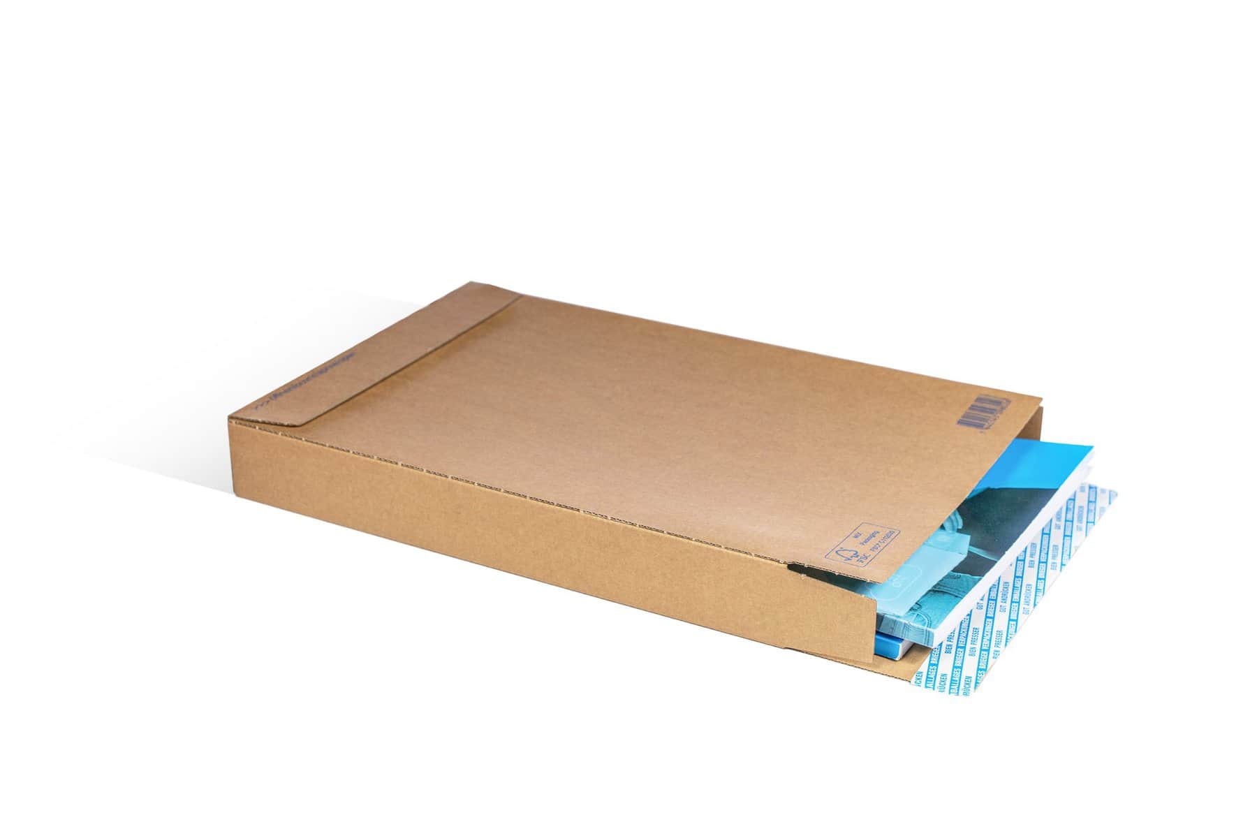 Brieger Karton-Versandtasche – B4, bis 50 mm, selbstklebend, mit Aufreissperforation, Karton, braun – 1 Stk.