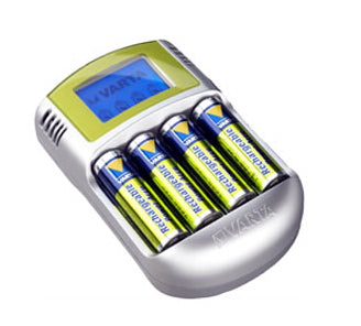Varta LCD Ladegerät Batterieladegerät 4× – für NiMH AA/AAA – silber