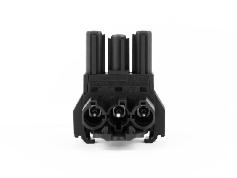 Bachmann Verteilerblock GST18, 1×GST18 In / 2×GST18 Out, abziehbar, Befestigung, 58×44×35 mm – schwarz