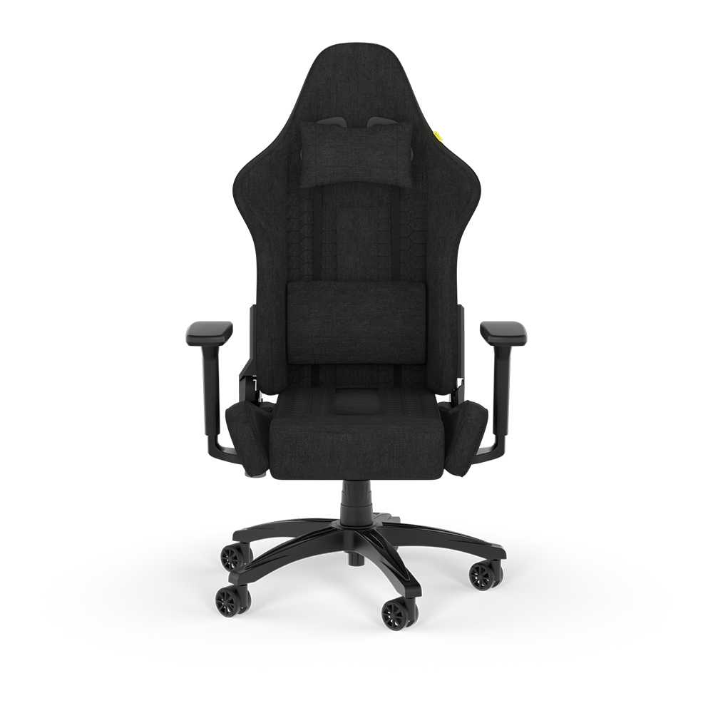 Corsair Gamingstuhl TC100 Relaxed – Sitzhöhe 45–53 cm, 120 kg, schwarz