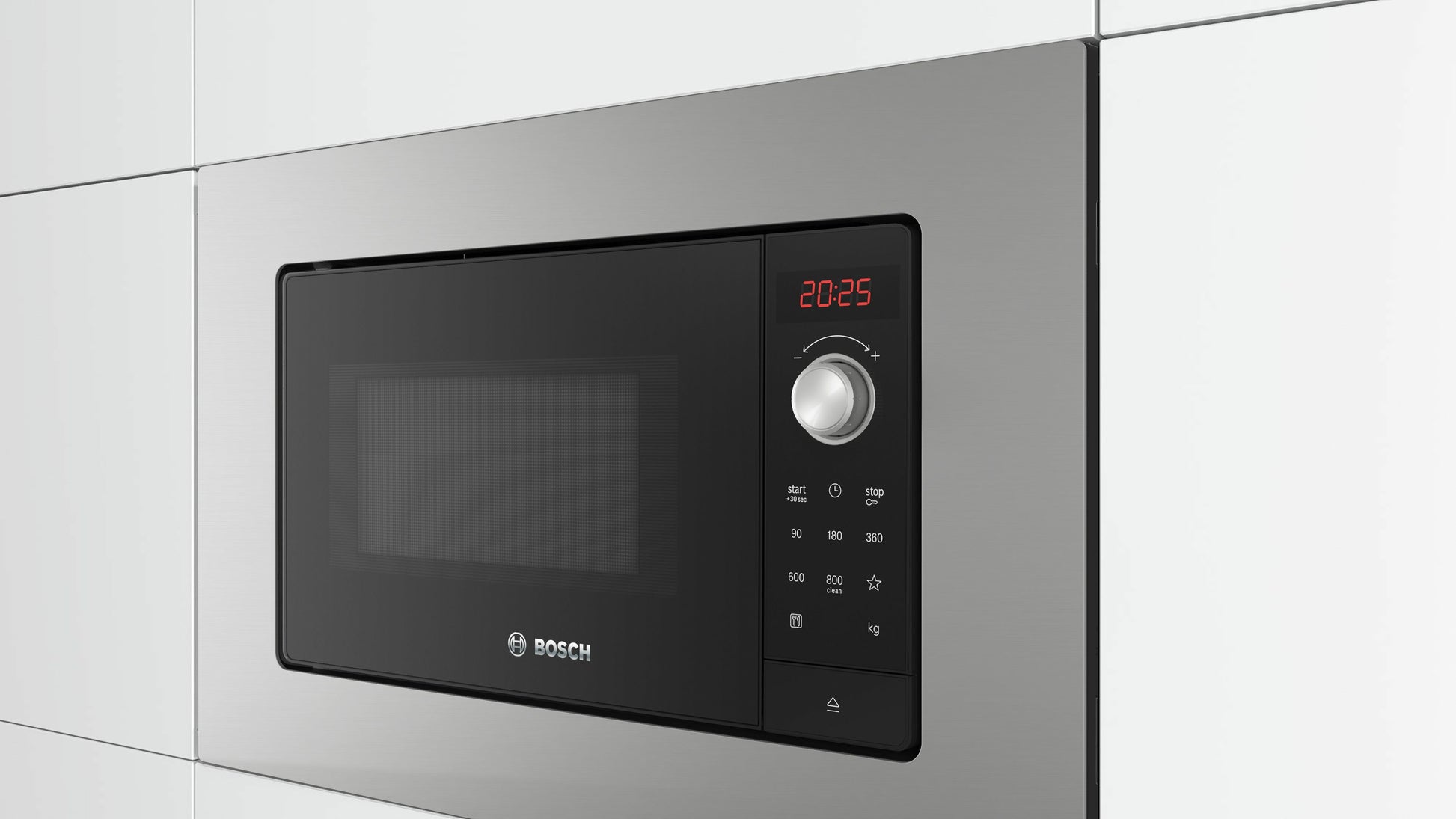 Bosch Einbau-Mikrowelle BEL623MS3 – 20 l, Grill & Heissluft, 800 W – Edelstahl