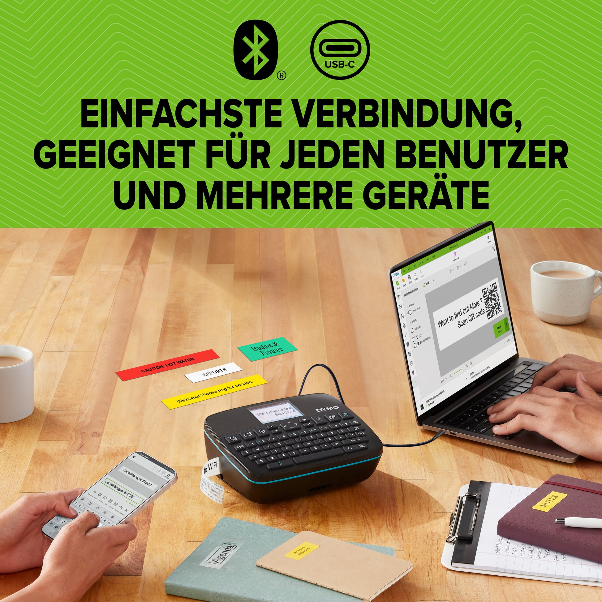 DYMO LabelManager 640CB – Beschriftungsgerät, QWERTY-Tastatur