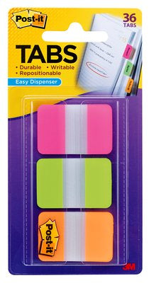3M Post-it Index Strong Register – 25,4 × 38 mm, Kunststoff, farbig, unbedruckt, extra stark