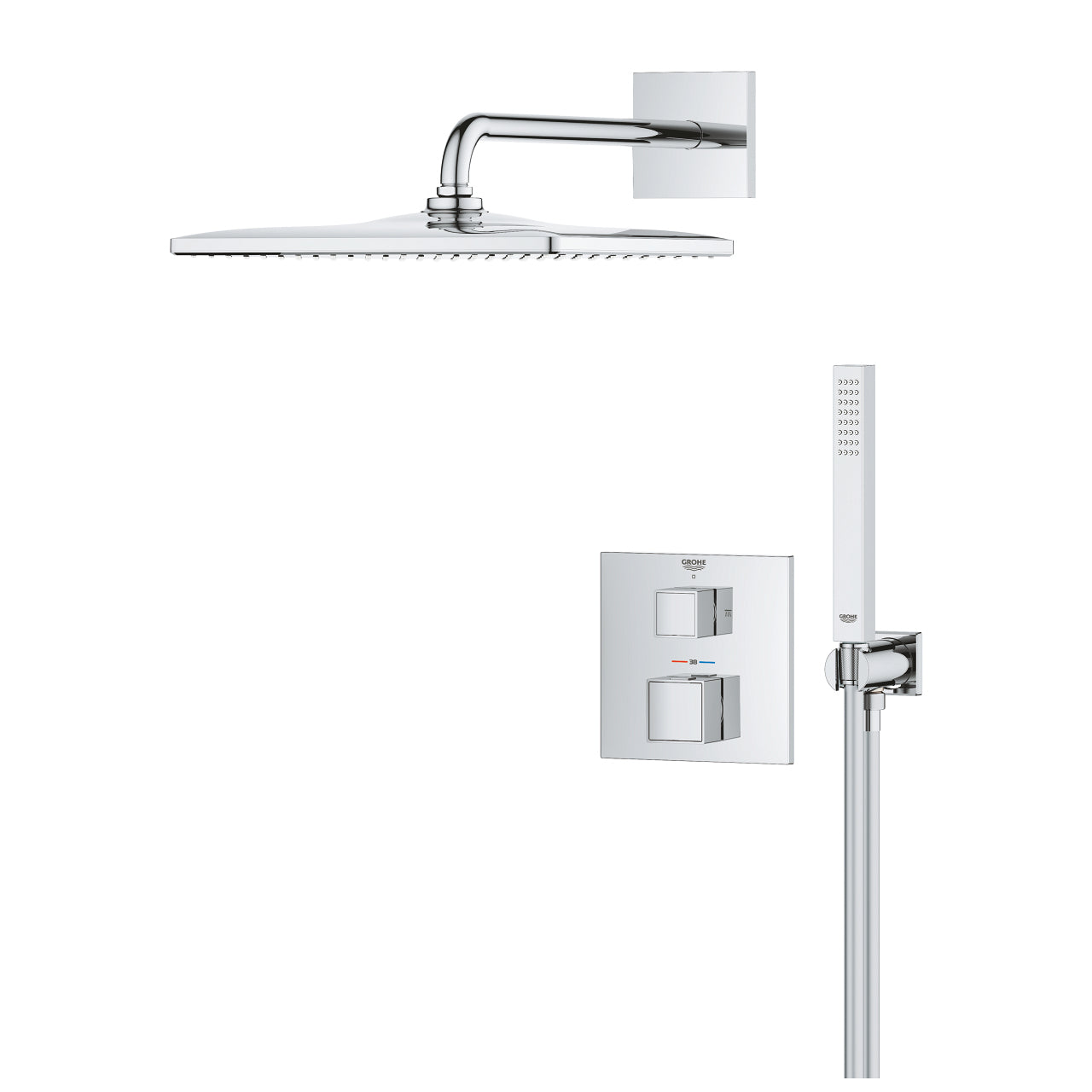 GROHE Badebatterie (Unterputz) Vitalio – Metall, Chrom