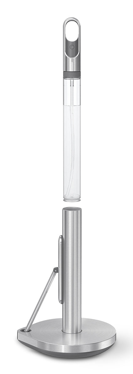 simplehuman Küchenrollenhalter Edelstahl, 20,6 × 18 × 38,1 cm, silber