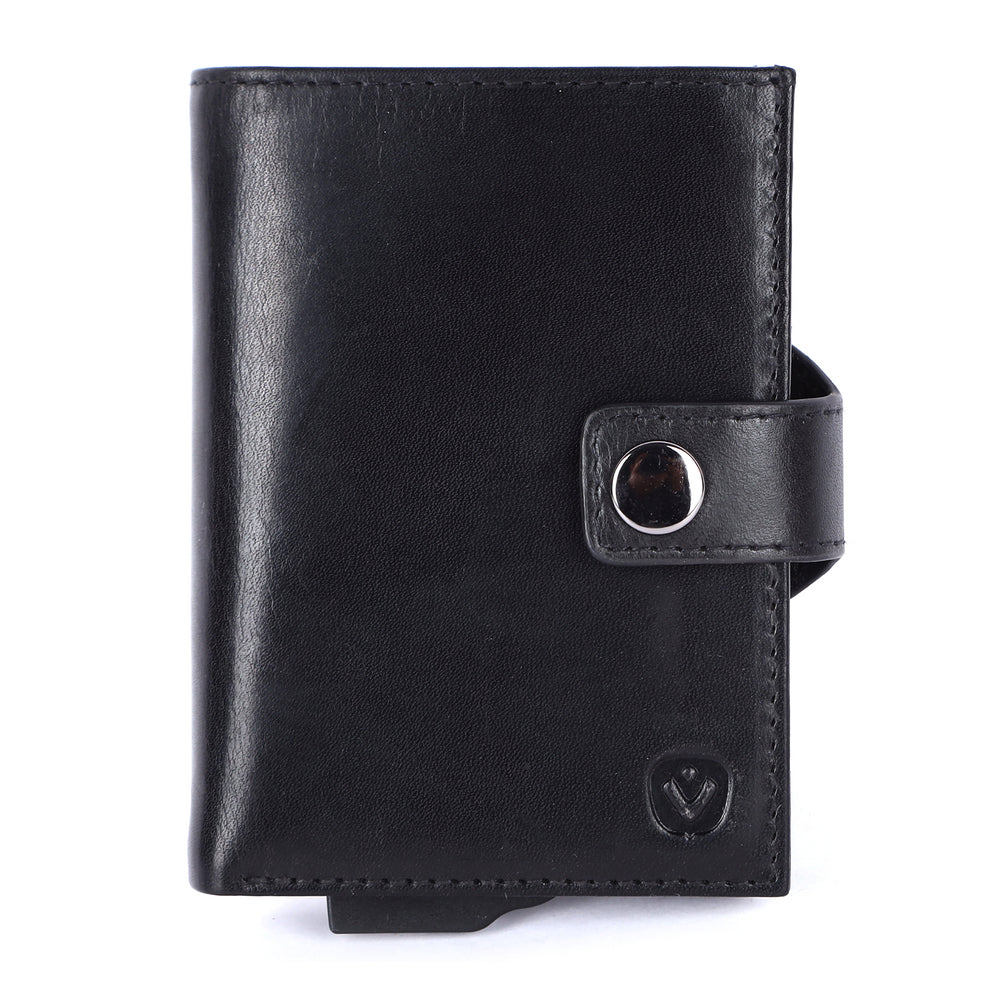 Valenta Kartenetui – 109 × 26 mm, Leder, Schwarz