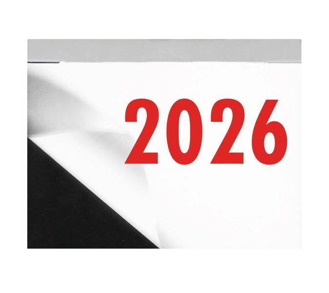 Biella Abreisskalender 2026 – 10,8 × 8 cm – 1 Tag/Blatt – d/f/i