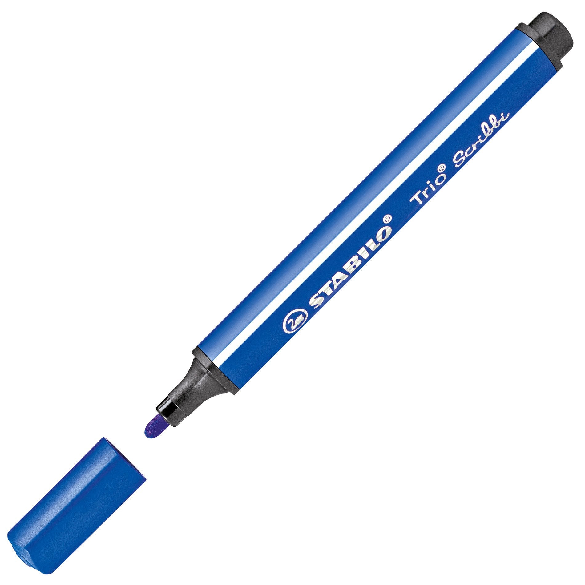 STABILO Trio Scribbi Filzstift – Rundspitze, 2 mm, wasservermalbar, blau