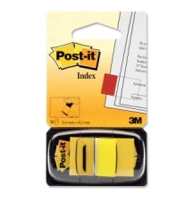 Post-it Indexstreifen – 25,4×43,2 mm – Gelb, 50 Stück, mit Dispenser