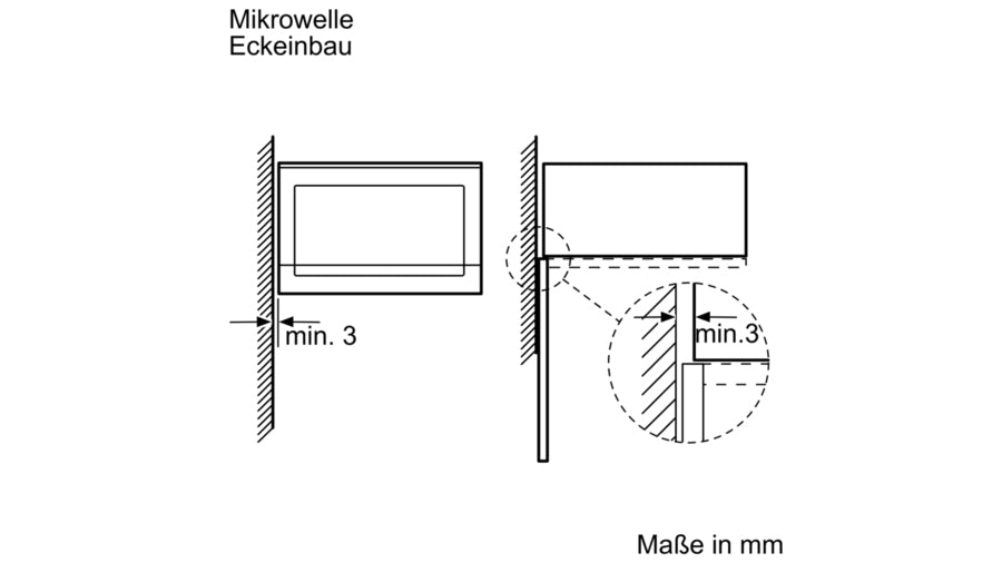 Bosch Einbau-Mikrowelle BEL523MS0 – 20 l, Grill, 800 W – Schwarz/Edelstahl