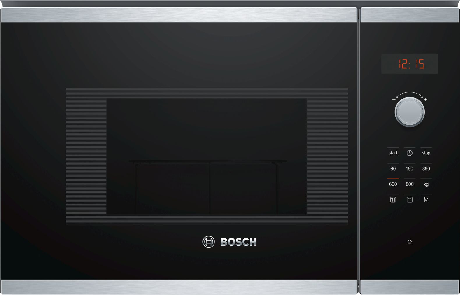 Bosch Einbau-Mikrowelle BEL523MS0 – 20 l, Grill, 800 W – Schwarz/Edelstahl