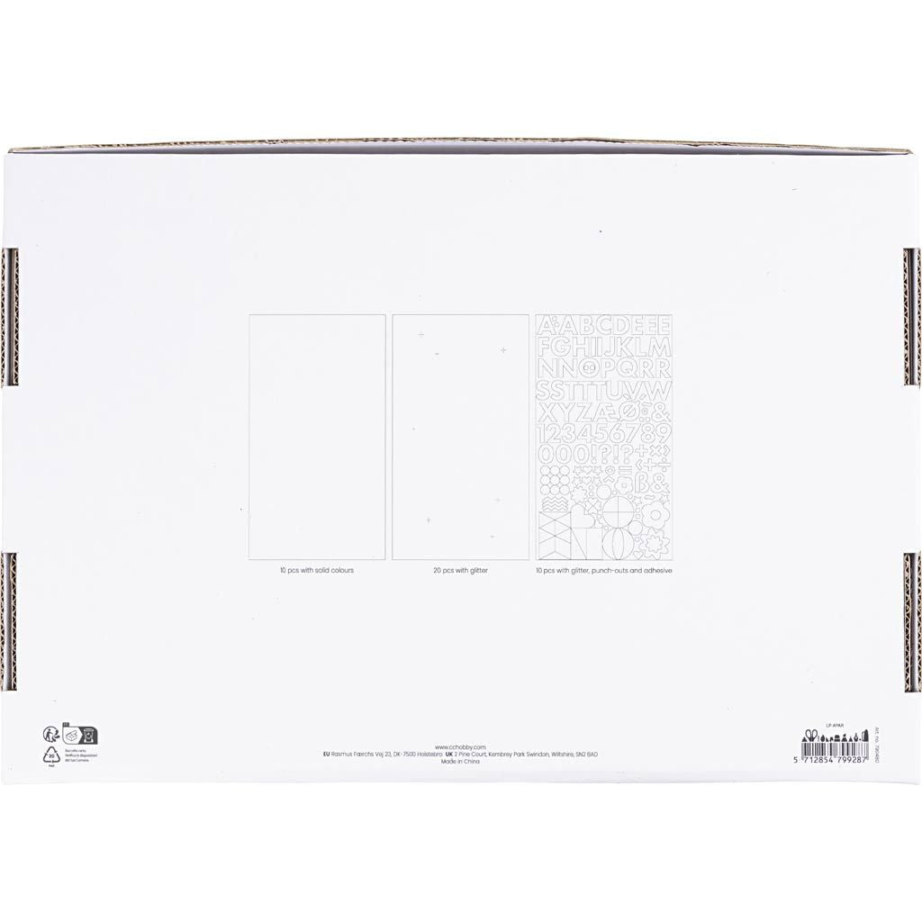 Creativ Company Schaumstoffplatte, selbstklebend, mehrfarbig, A4, 40 Stk., 790480