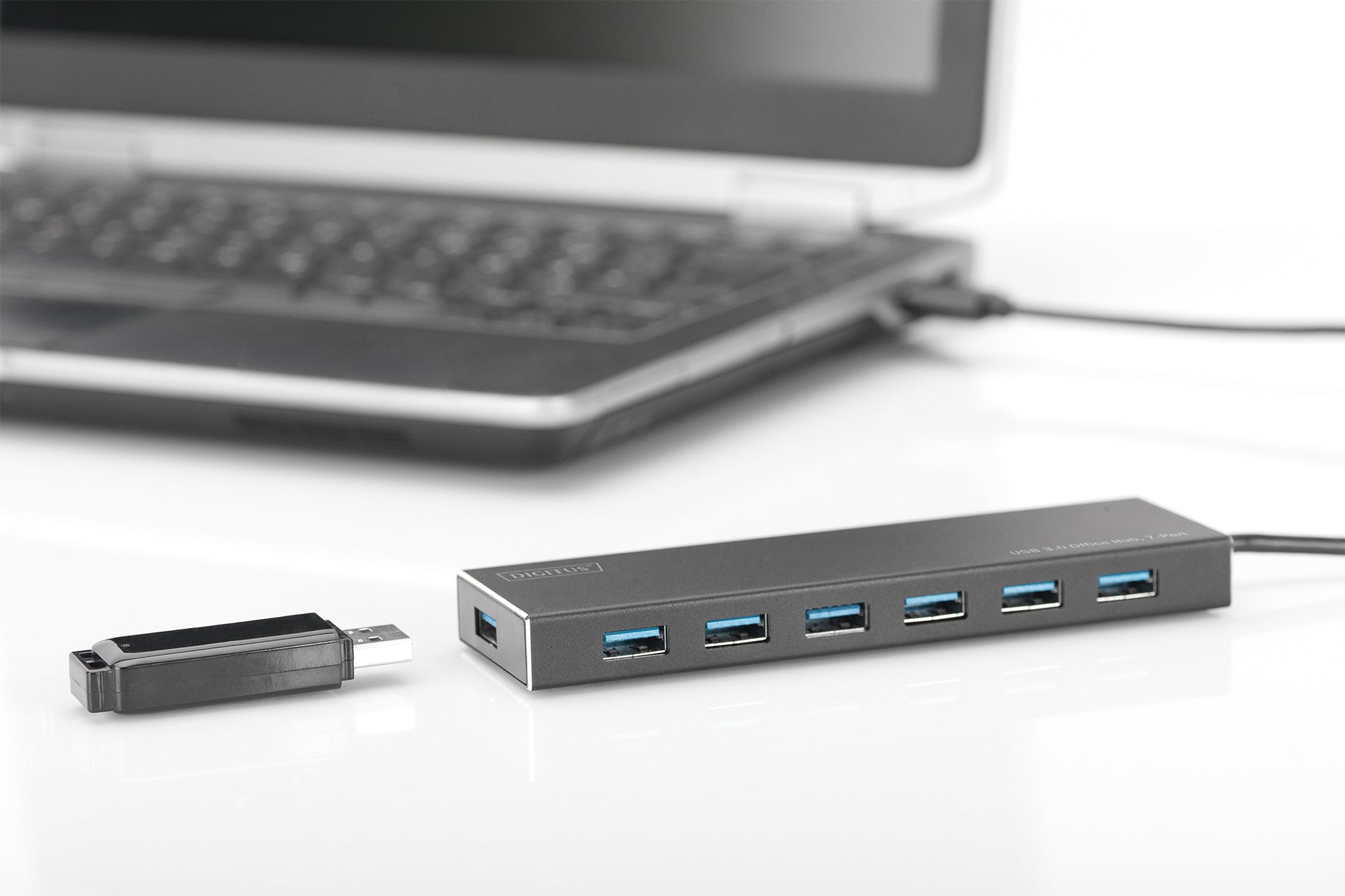 Digitus USB-Hub – USB 3.0, 7× USB-A, für Windows/Mac