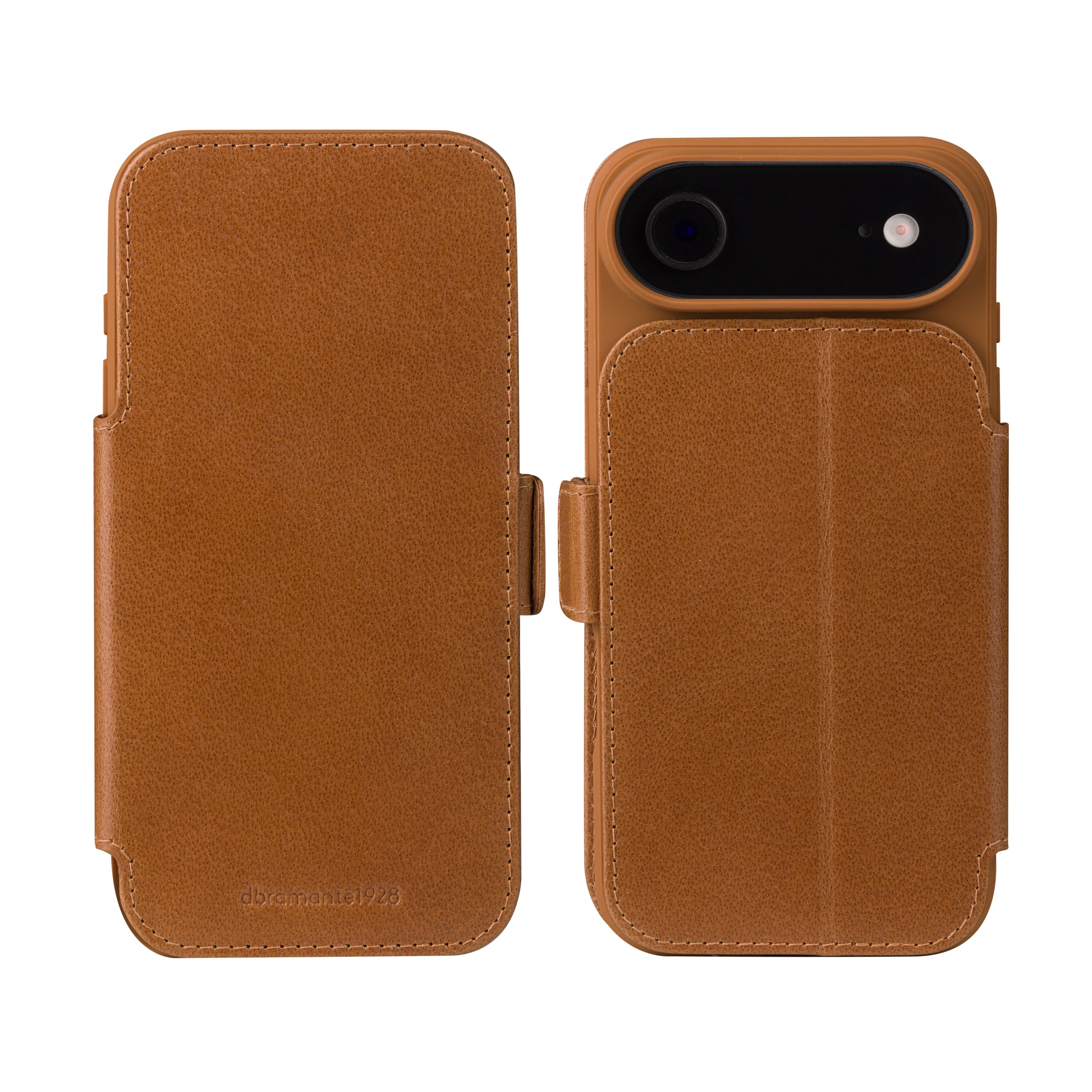 dbramante1928 Wallethülle – für Apple iPhone 17 Air, mit Ständer, 3 Kartenfächer, Recycling-Kunststoff, Beige