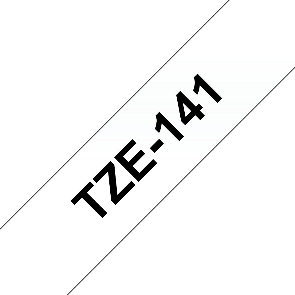 Brother Schriftband – 18 mm × 8 m, transparent, schwarz