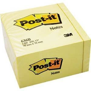Post-it Haftnotizen – 76×76 mm – Gelb, 450 Blatt, PEFC
