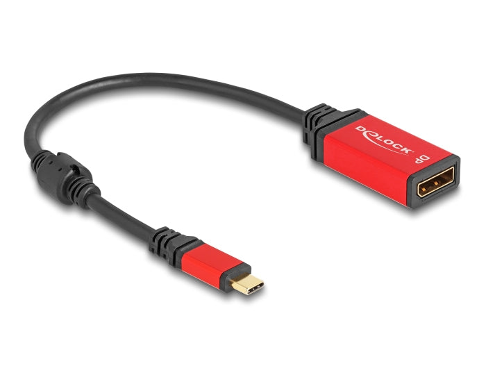 DeLOCK USB-C zu DisplayPort Adapter – 8K (7680 × 4320) @ 30 Hz, 0,2 m, DisplayPort 1.4, HDR10