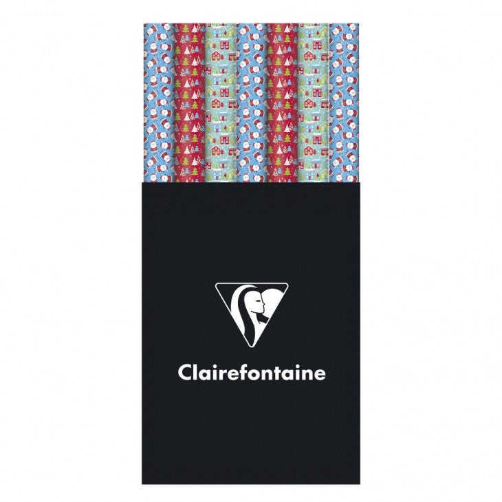 Clairefontaine Geschenkpapier Alliance Kinder – 1 Rolle – 70 cm × 10 m – 57 g/m² – Weihnachten