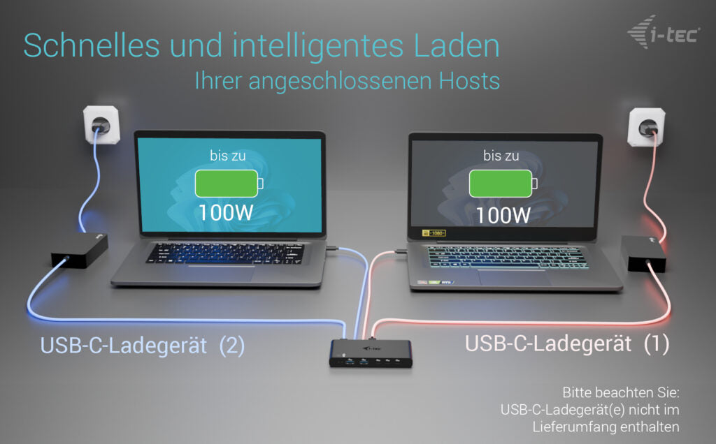 i-tec Dockingstation – USB-C, 1× HDMI, 2× USB-A, 7× USB-C, 100 W PD, 3,5 mm Audio, für Windows/Mac/ChromeOS