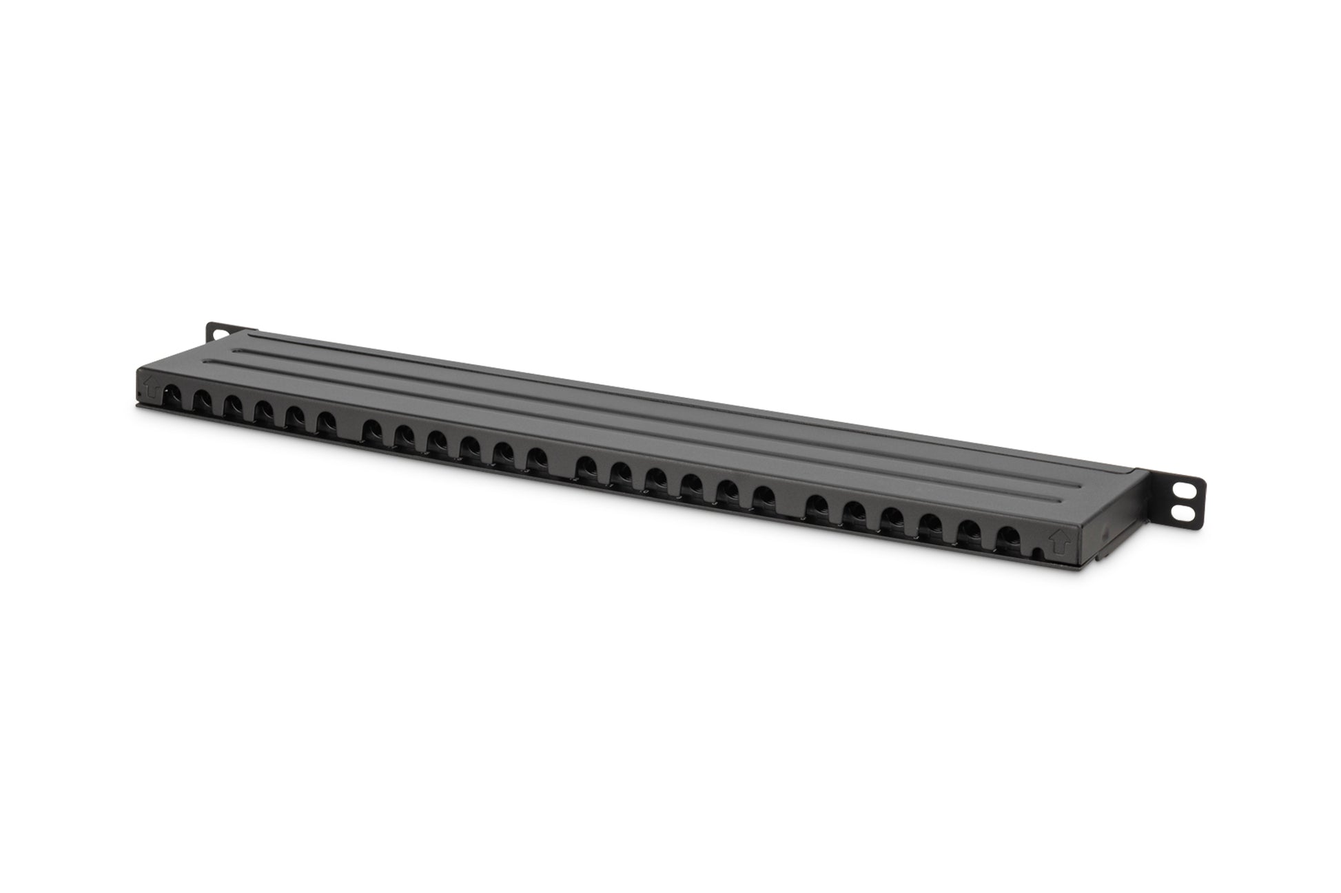 Digitus Patchpanel – 24× RJ-45, Cat6a (Klasse EA), geschirmt, 0,5U, 19", Schwarz
