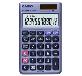 Casio Finanzrechner SL-320TER – 12-stellig – Netz/Batterie – Grau