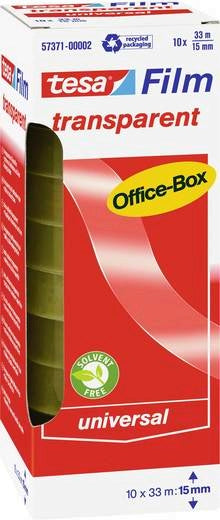 TESA 57371 Klebefilm klar – 15 mm × 33 m, transparent, PP, 10 Rollen