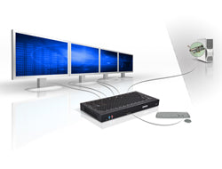 Matrox EXTIO F2408 – KVM-Extender, PCIe x1, 4× DisplayPort/4× DVI, 5× USB, 1 GB