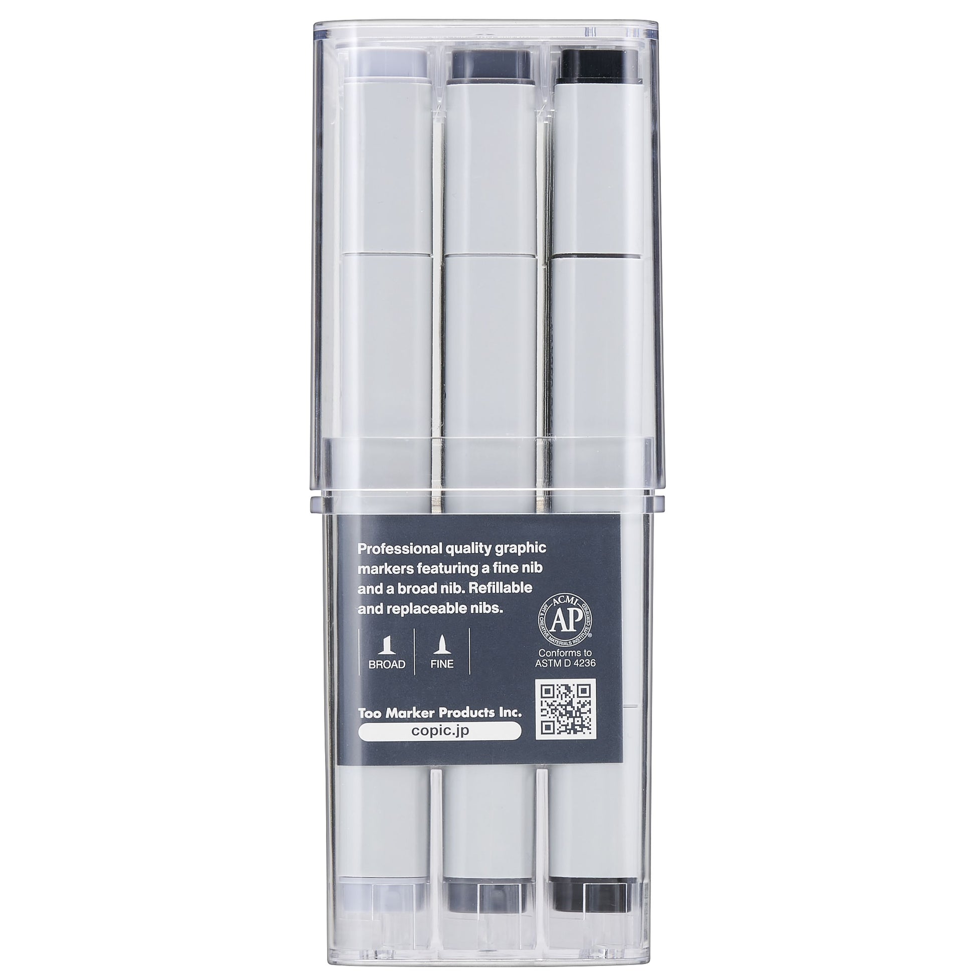 Copic Marker Classic – Grau, 12 Stück