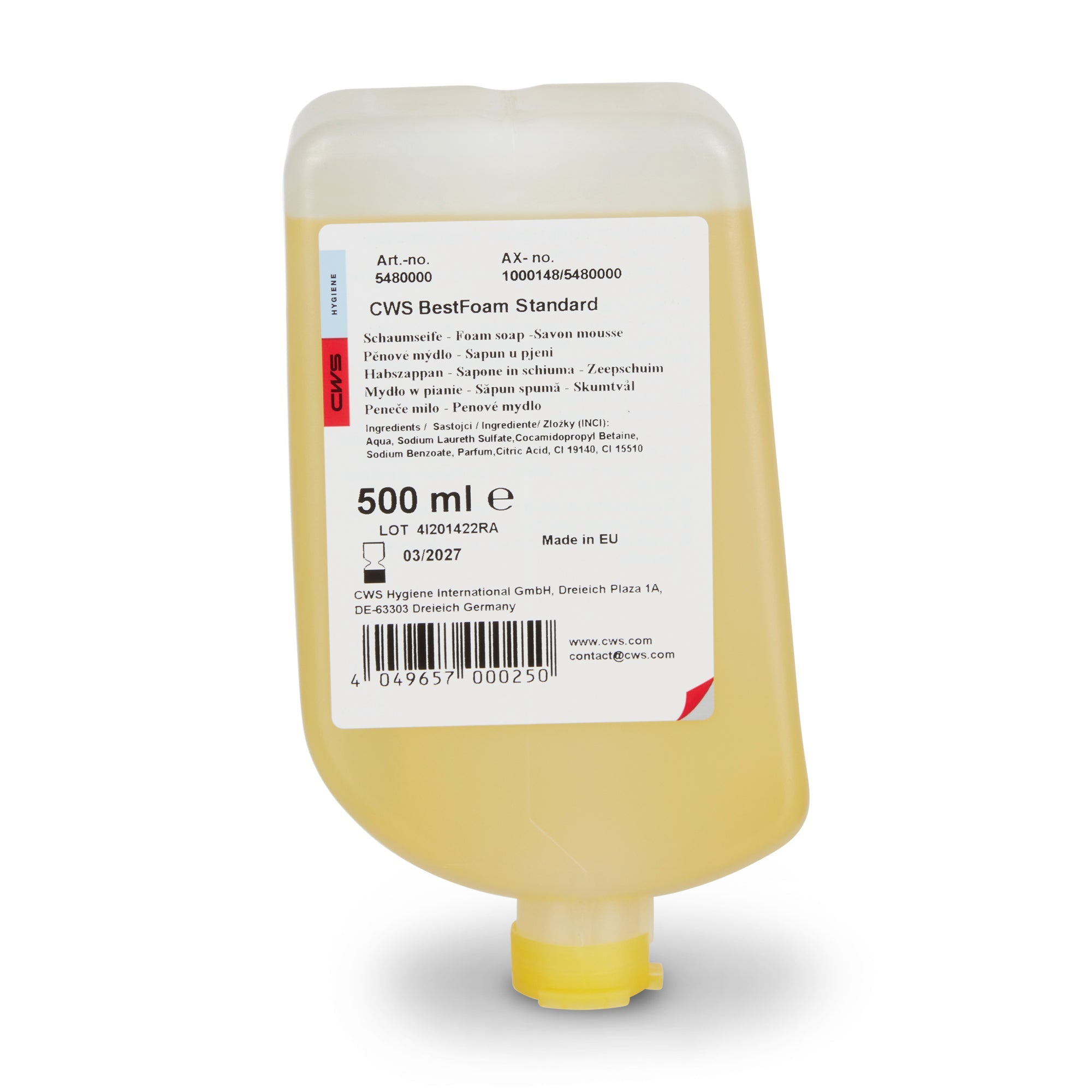 CWS Schaumseife Best Foam Standard – Zitrusduft – 12 × 500 ml