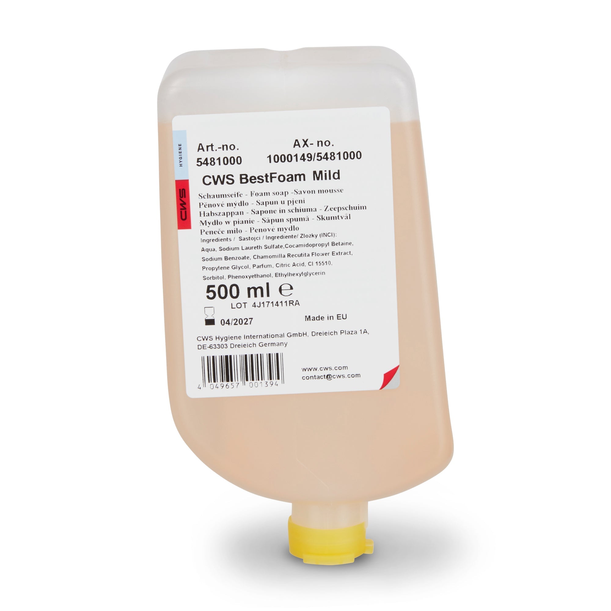 Cws Schaumseife Nachfüllung – 500 ml – leicht blumig – für ParadiseLine
