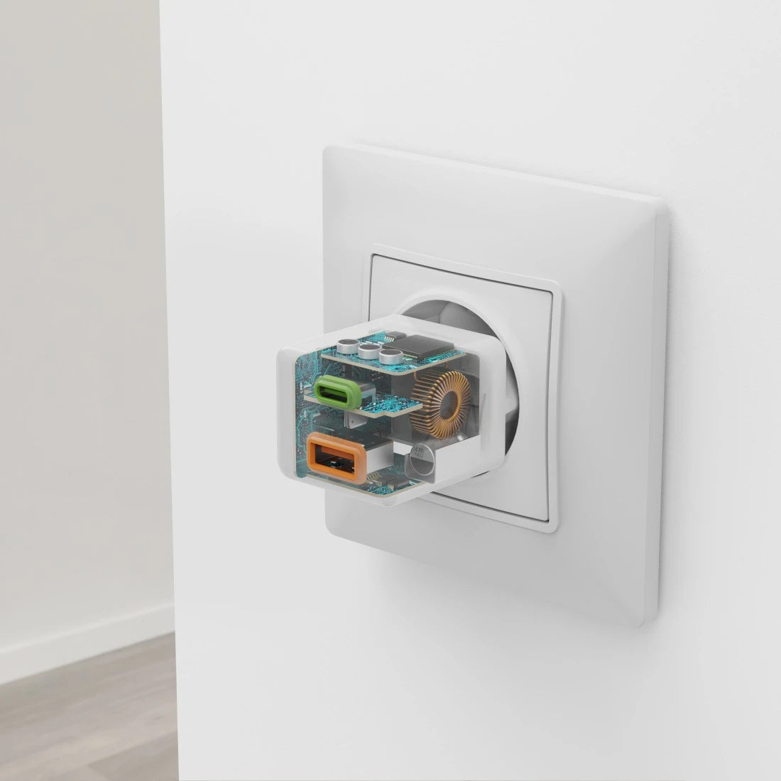 Hama 00201992 USB-Ladegerät 30 W – USB-C×1, USB-A×1 – PD 3.0, QC 3.0 – Weiss