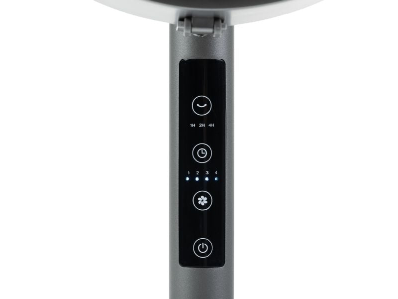 Furber. Furber Tischventilator Vayu-Touch Mini – 25,5 cm, 4 Stufen, oszillierend, Timer, 14 W, Grau