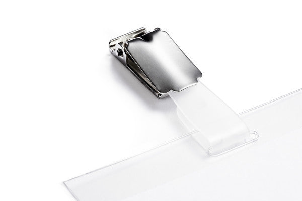 Durable Namensschild – 75 × 40 mm, transparent, Kunststoff, mit Magnet – 25 Stk