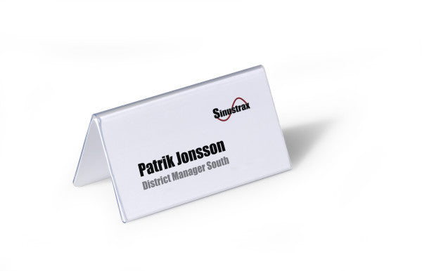 Durable Namensschild 805119 – transparent, PVC