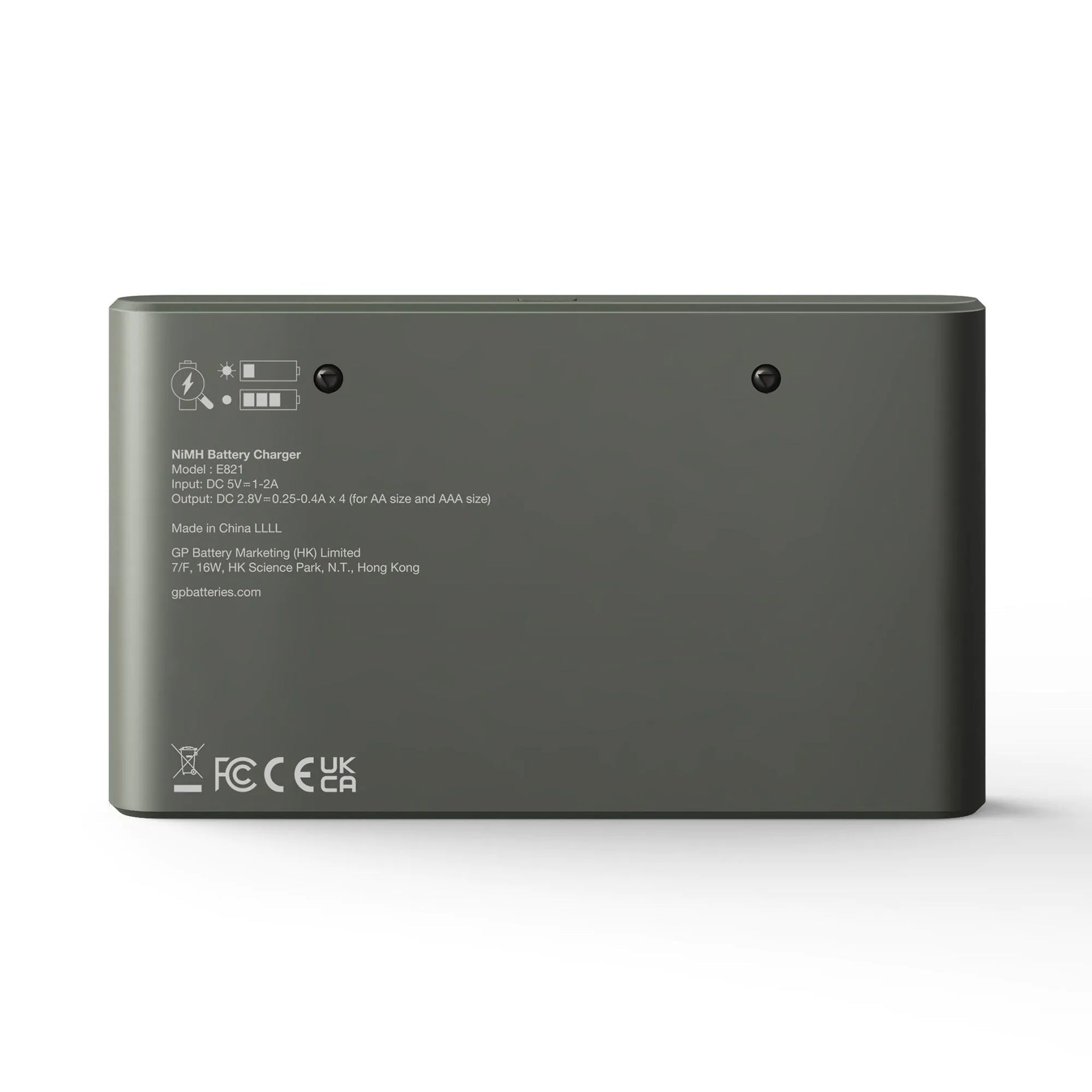 GP Batteries E811 Batterieladegerät 4× – für AA/AAA (NiMH) – inkl. 4×AA 2100 mAh & 4×AAA 850 mAh