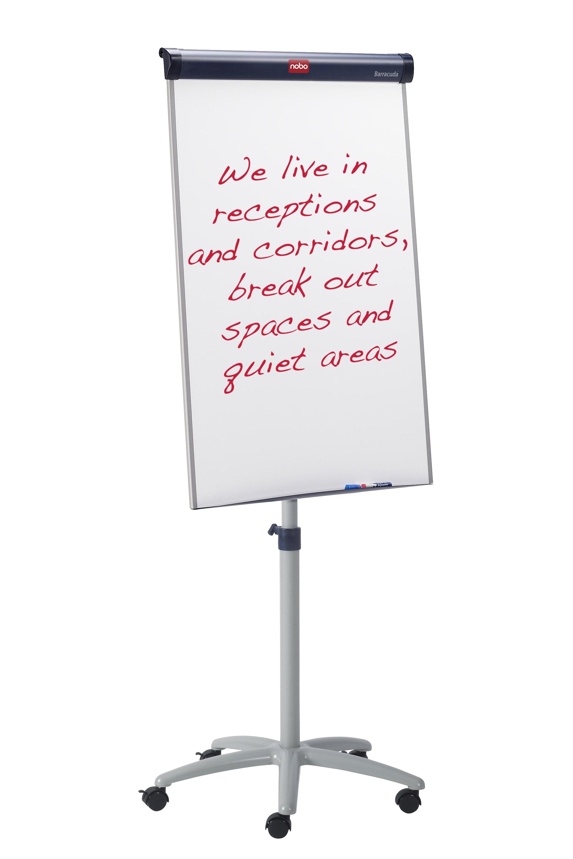 Nobo Flipchart Impression Pro Stahl mobil – 67 × 105 cm, weiss, Metall