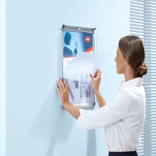 Nobo Plakatrahmen Premium Plus – 650 × 900 mm, silber, Metall