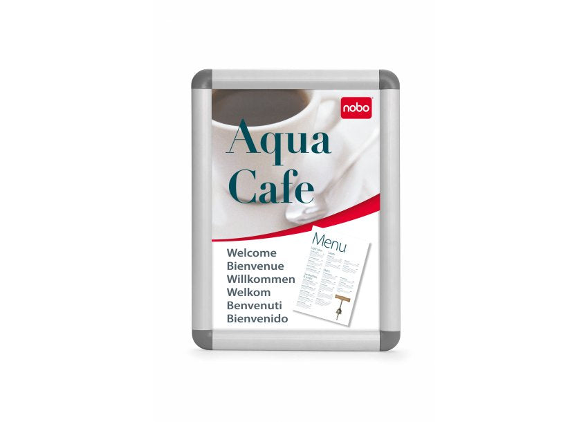 Nobo Plakatrahmen Premium Plus – 650 × 900 mm, silber, Metall