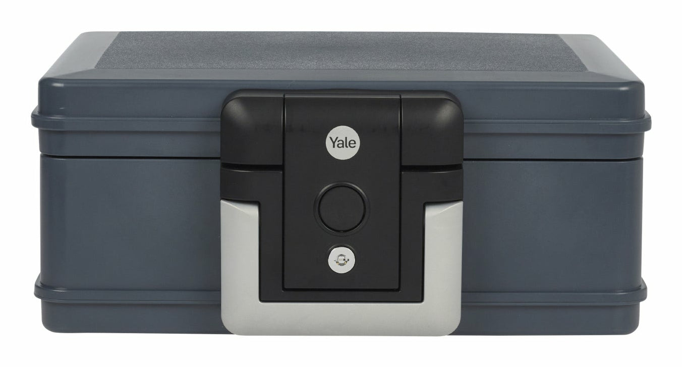 Yale Feuerschutzbox YFWC/154/KB1 – Schlüsselschloss – 5 l – feuer- & wasserfest – tragbar – Schwarz