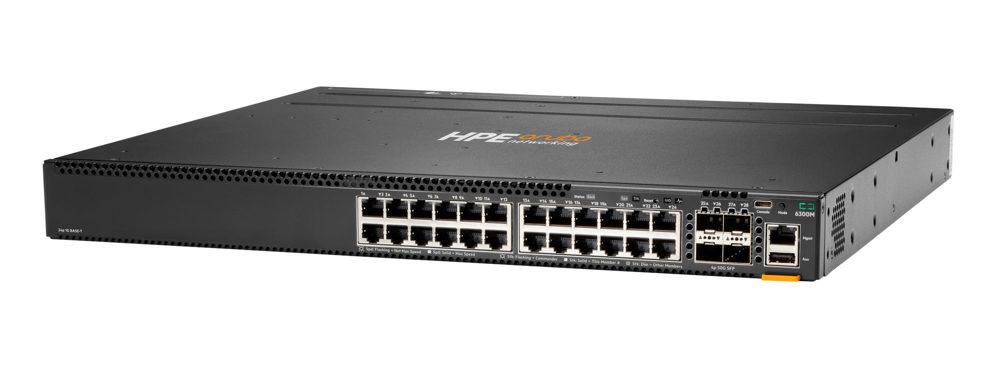 HPE Aruba Networking CX 6300M – Managed L3 Switch – 24× 1G, 4× SFP56, 19", 1U