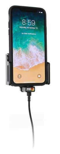 Brodit 721013 Kfz-Ladehalterung – Zigarettenanzünder, Auto – für iPhone X – Schwarz