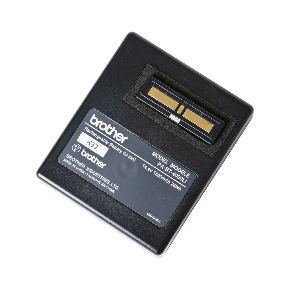 Brother Akkubasis PA-BT-4000LI, 14,4 V, 1’800 mAh – für P-touch RJ-4030, RJ-4040, TD-2120N und andere, schwarz