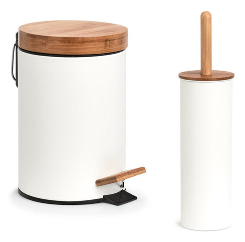 Zeller Present Treteimer Bamboo – 3 l – Kunststoff, rund – braun