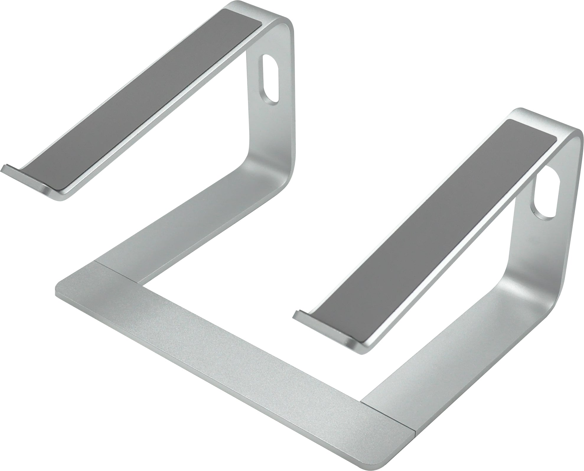 Vision Laptop-Ständer – Aluminium, rutschfeste Oberfläche – Silber